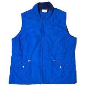 Be Inspired Men's Blue Quilted Puffer Vest XL‎ Zip Pockets Sleeveless Jacket (z)